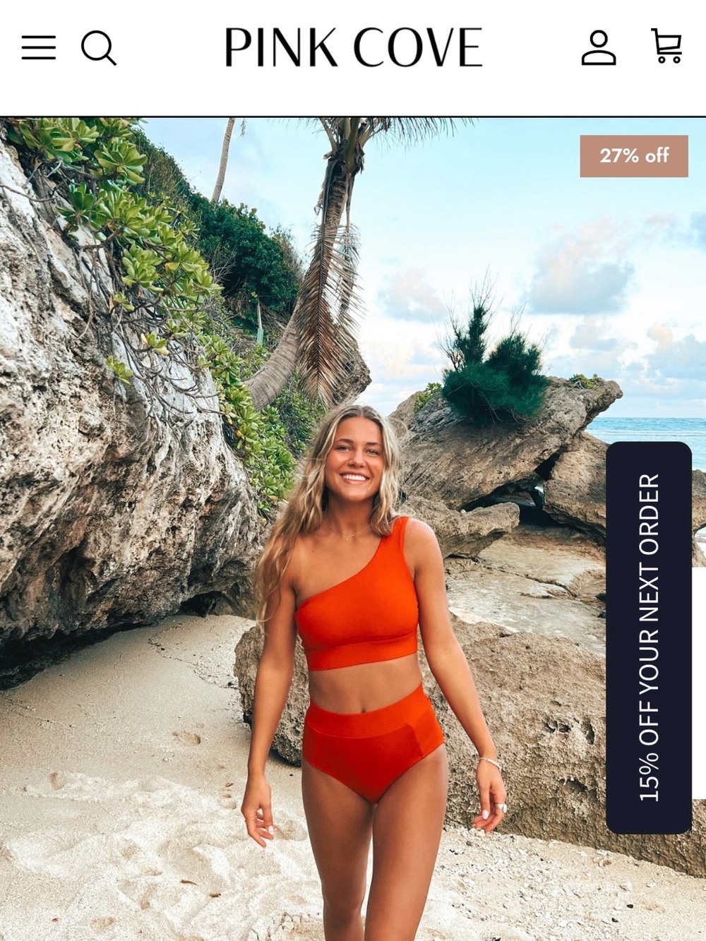 Pink Cove- Full coverage red bikini set